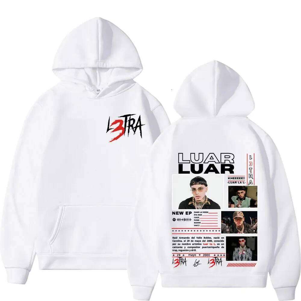 Rapper Luar La L L3TRA KHEEE Album Graphic Hoodies Oversized hot product sweatshirt Sports High-end Luxury Unisex high quality Z260314