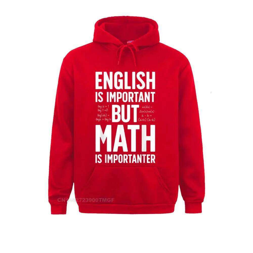 English Important but Math is Importanter Men Teacher Boy Sweatshirts Casual Hoodies High Quality Sportswears Long Sleeve Z260314