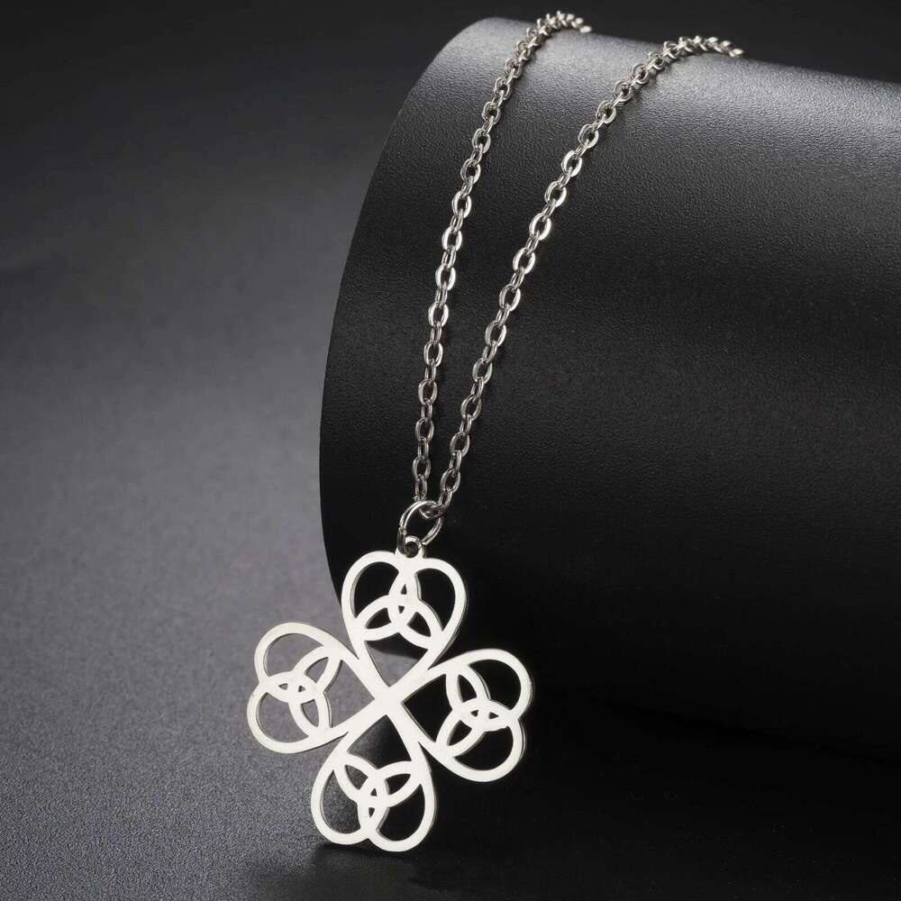 Celtic Cr Pendant Stainless Steel Women's Classic Trinity Knot Good Luck Talisman Necklace Couple Jewelry Gift H260312