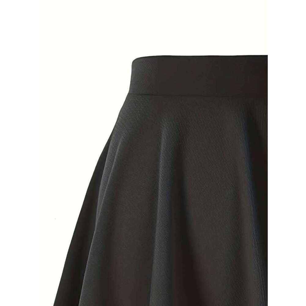 Women's new fashion solid color casual comfortable high-waist skirt, mini pleated skirt Z260314