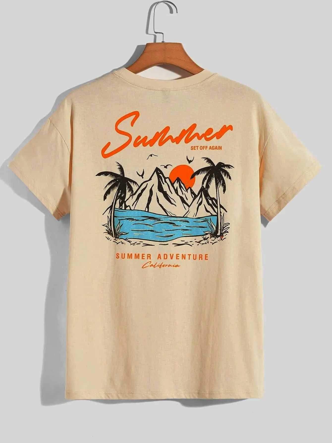 Summer Set Off Again Adventure California Mens T-Shirt Cotton Loose Tee Clothing Fashion Sweat Clothes Oversized Summer Tops D260313