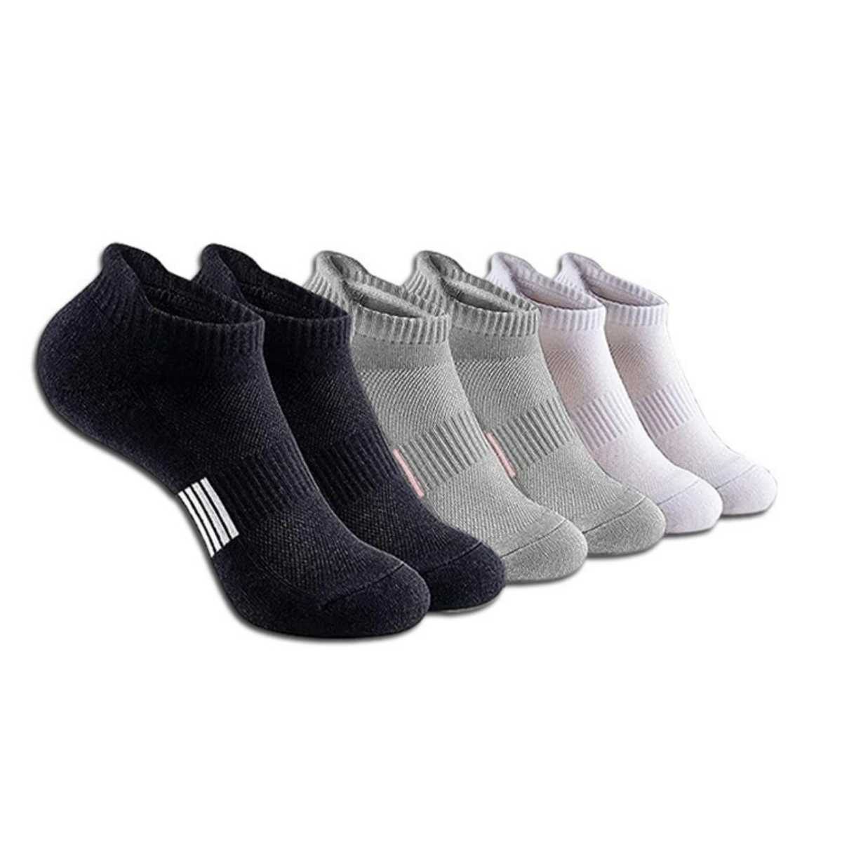 Unisex Athletic Ankle Socks Heel Tab Design Stay-in-Place Fit Breathable Mesh Ideal for Running D260313