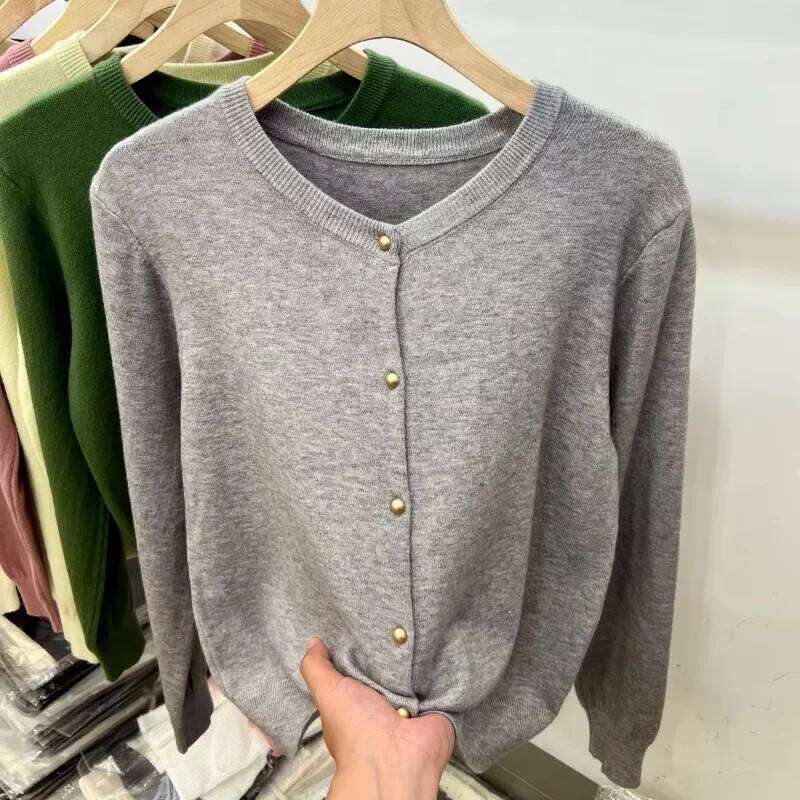 2025 Autumn Winter Long Sleeve Sweaters Cardigans O-Neck Knitted Sweater Women Tops Knitwear Clothing Fashion Z260313