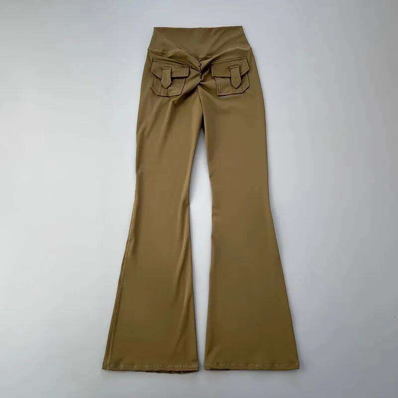 New pocket micro horn for hip lifting fitness dance quick drying exercise training yoga pants