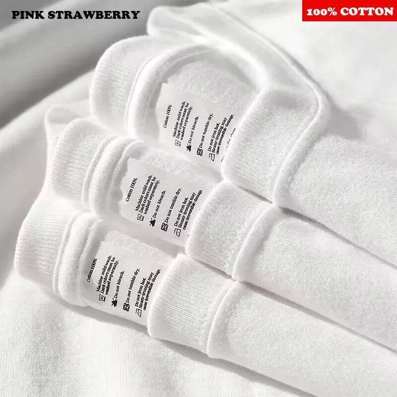 American Casual White Men's Autumn 2025 New 100% Cotton Oversize Long sleeved Sports Gym T-shirt Y2k Tops Men clothing Z260314