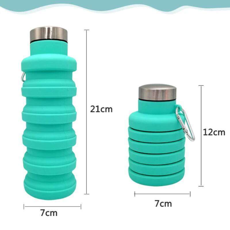 1Pcs Collapsible Water Bottle, Reuseable BPA Free Silicone Foldable Bottles Portable Hiking Cup For Outdoor Mountaineering Tours Z260313