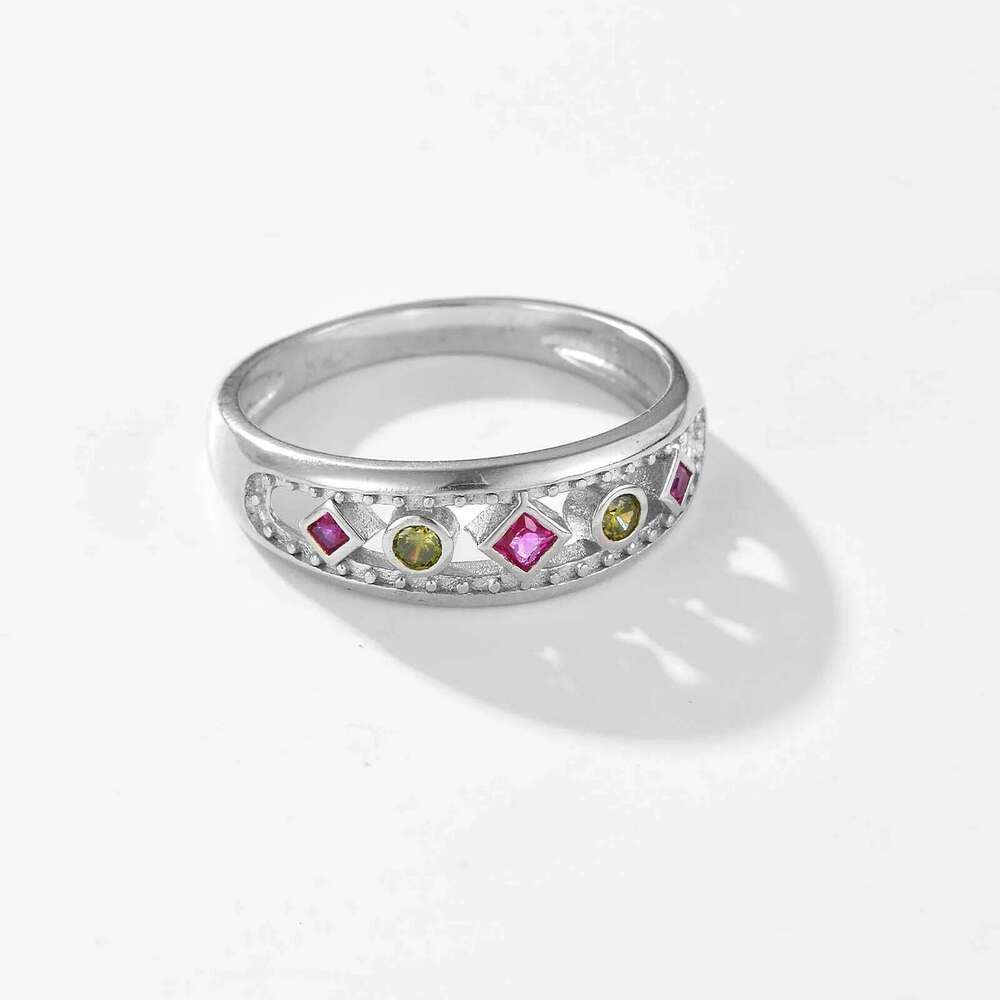 ANDYWEN 925 Sterling Silver Four Zircon Thick Large ETRUSCAN RING Women Rock Punk Fashion Fine Jewelry 2021 Wedding Round Jewels H260312