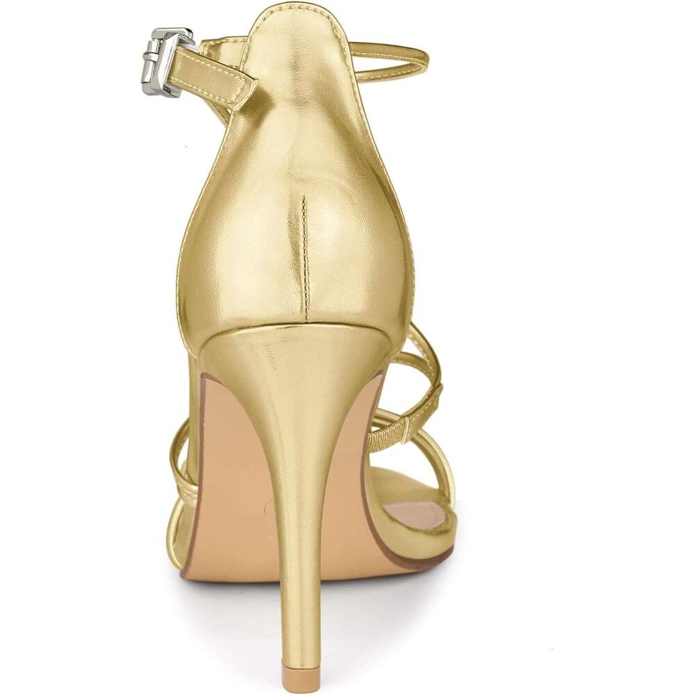 Women S Party Strappy Stiletto High Heels Sandals MOJIDASHU