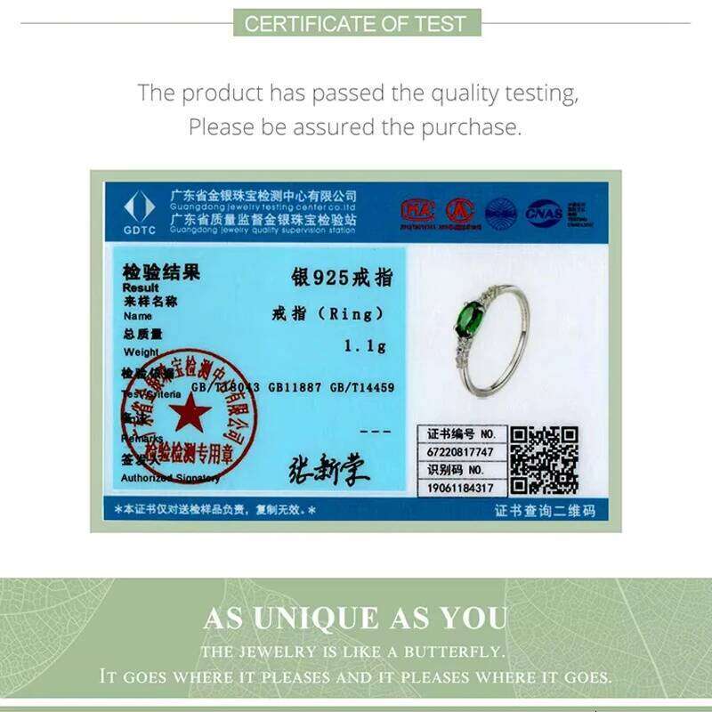 BAMOER 925 Sterling Silver Oval Gemstone for Women Green Pink Zirconium Prongs Setting Ring Wedding Bridal Jewelry Gift H260312