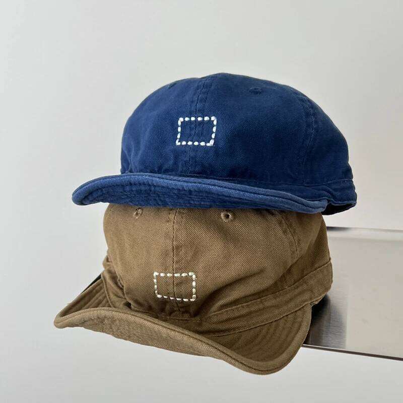 Japanese Retro Tooling Style Soft Men's Hat Summer Camping Leisure Sun Protection Niche Short Brim Baseball Caps Women Z260313