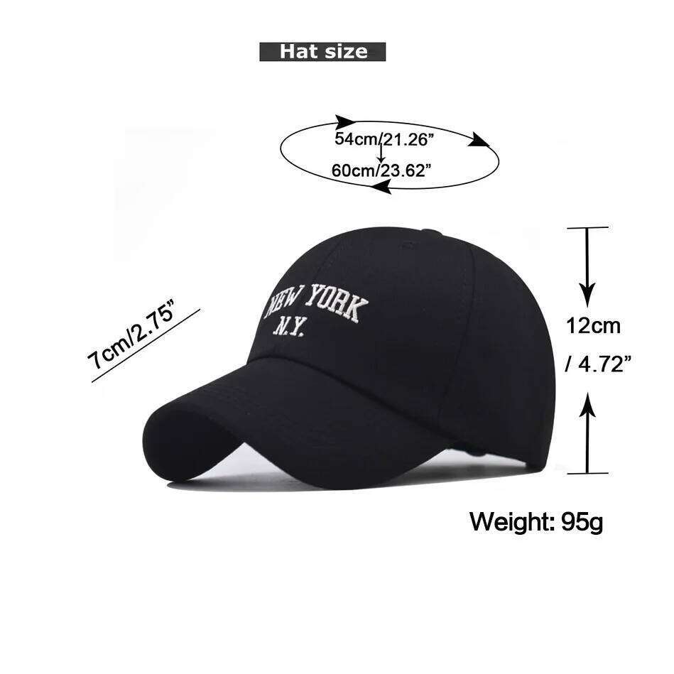Fashion Cotton Baseball Cap for Women and Men NEW YORK Embroidery Hat Casual Snapback Hats Summer Sun Caps Unisex Z260313