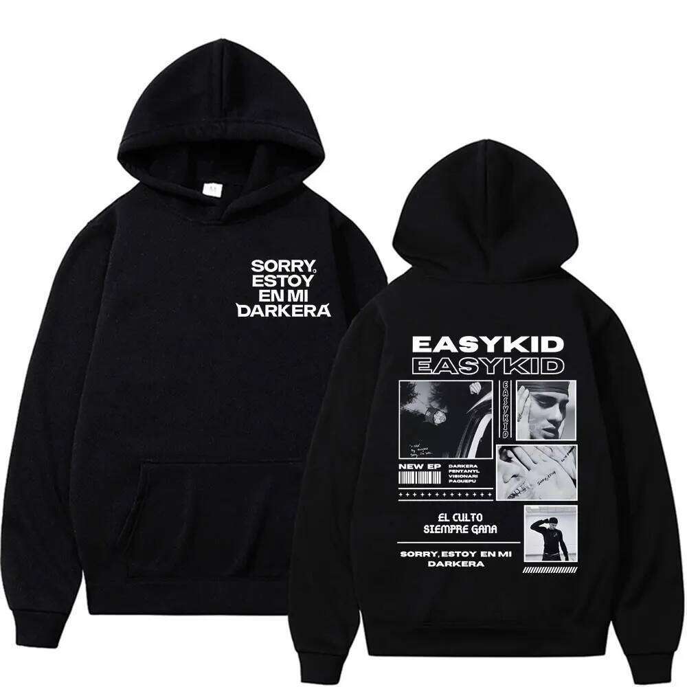 Rapper Easykid Album Tour 2025 Merch Pullover Men Women Harajuku Vintage High Quality Classic Hoodies Comfort Sweatshirts Autumn Z260314