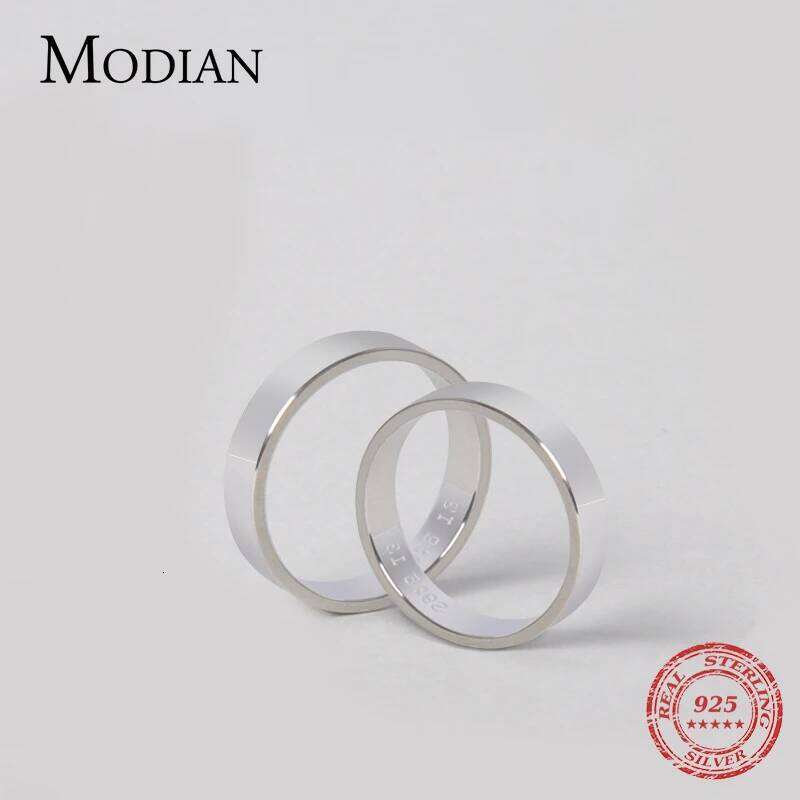 Modian Sale 925 Sterling Couple Simple Rings Classic r Finger Ring For Women & Man Wedding Silver Jewelry Bijoux H260312