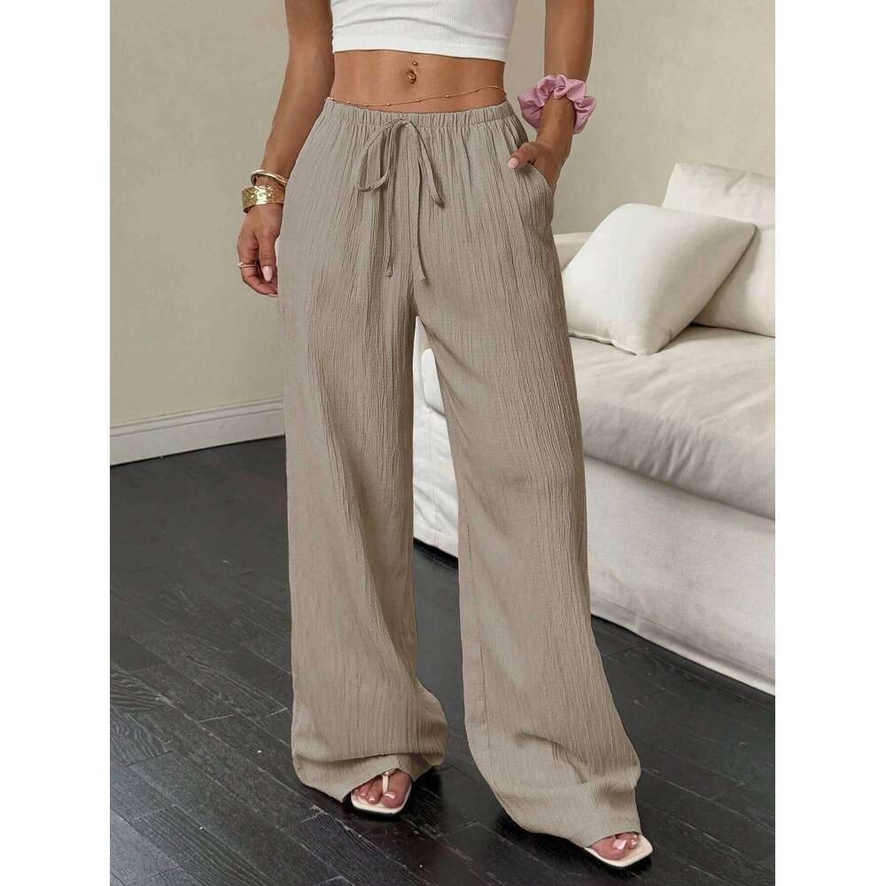 New straight leg floor length pants with European and American temperament