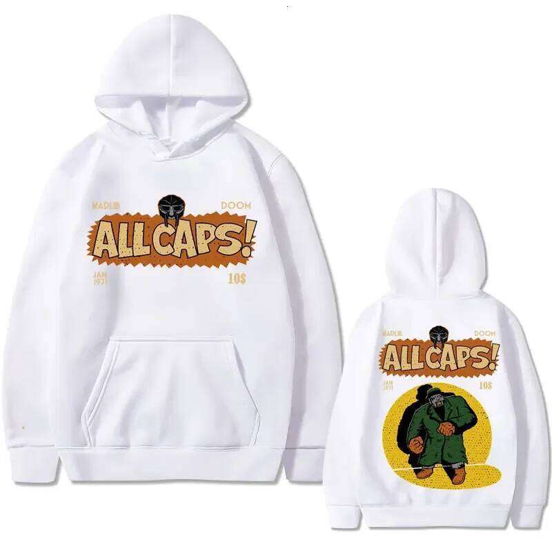Madlib Print Hoodies Pullover Singer Madvillain Mf Doom Amazing Hoodie Men Women Hip Hop Sweatshirt Men's Streetwear Z260314
