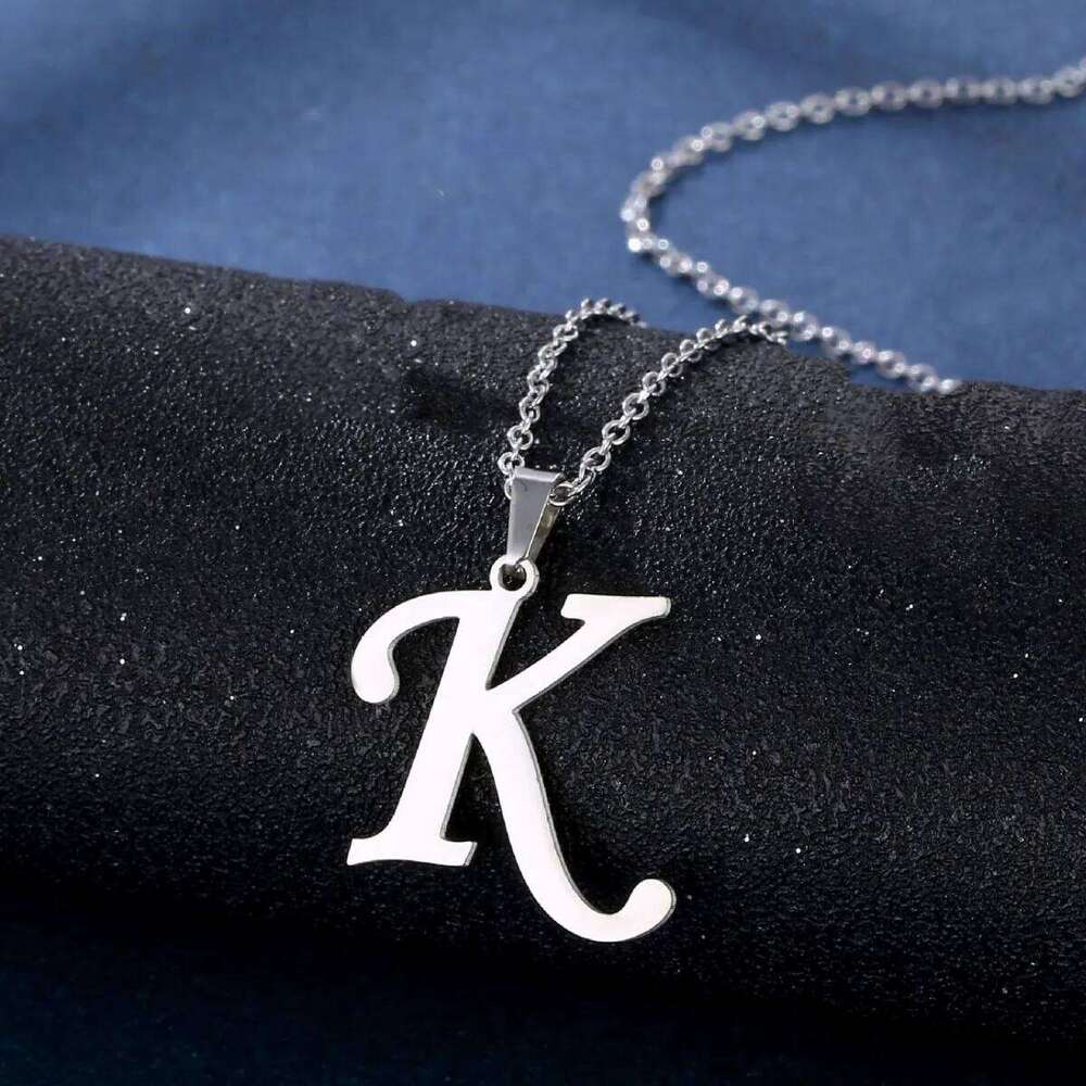 Fashion Letters A-Z for Women Men Stainless Steel High Quality English Alphabe Necklace A B C D E FGHIJKLMNOPQRSTUVWXYZ H260312