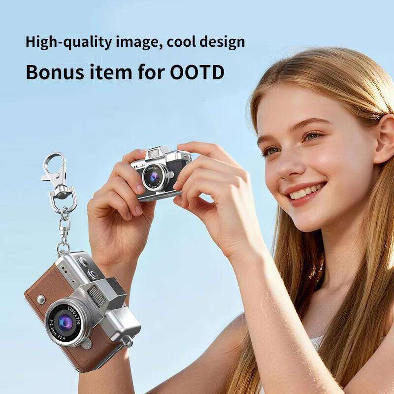 Retro 1.47Inch Flip Screen Keychain Mini Digital HD Pocket Camera for Students Kids Adults Birthdays Gift 26H0313