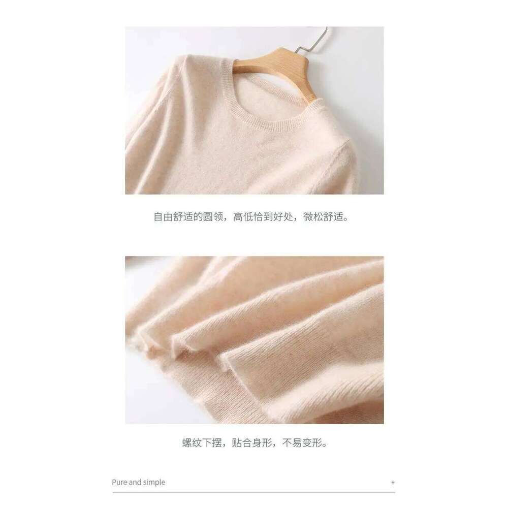 High Quality Pure Colors Spring Autumn Winter European Style Women Fashion Pullovers Knitted Cashmere Wool Sweater Lady Big Size Z260313