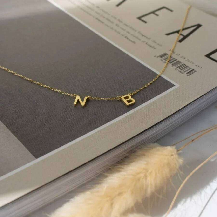 Dainty Initial Custom Letter Charm Delicate Layering Necklace Birthday Gift for Her H260312