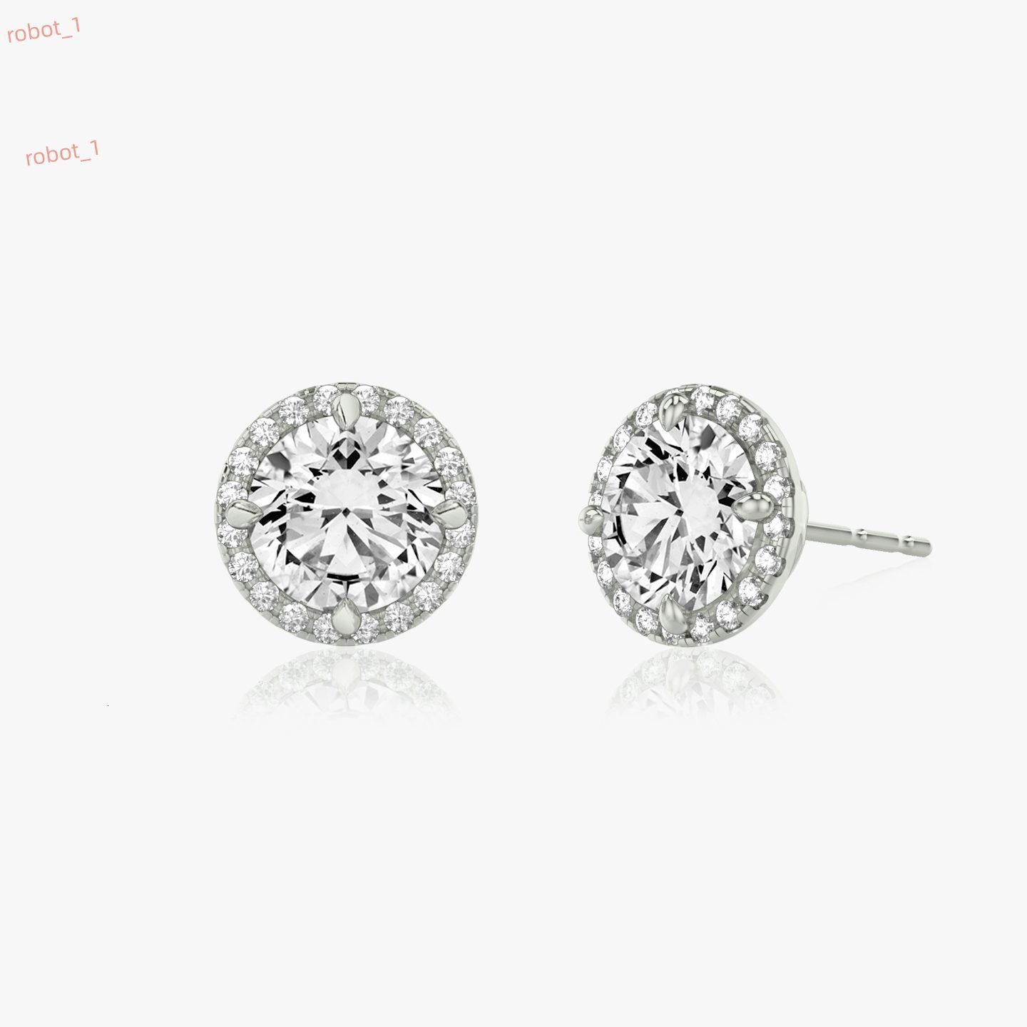 1ct Oval Cut Sterling Silver Plated Moissanite Diamond Dainty Halo Stud Earrings Tishya Diamond Perfect Gift for Her
