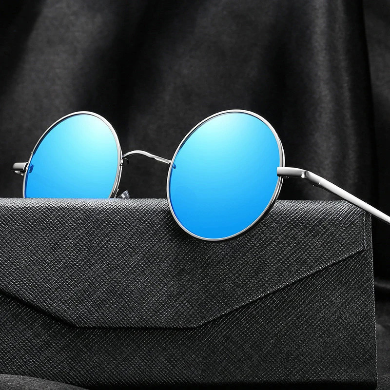 RUOBO Colorful Polarized Round Metal Frame Sunglasses Eyewear For Men and Women Driving Outdoor Sun Glasses UV400 260312