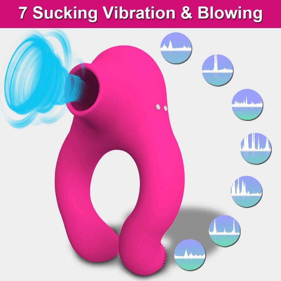 Penis Cock Vibrator Delay Ejaculation Stimulator Clit Sucker Dick Enlarger Ring Sex Toy for Men Couples Adult Goods 26H0313