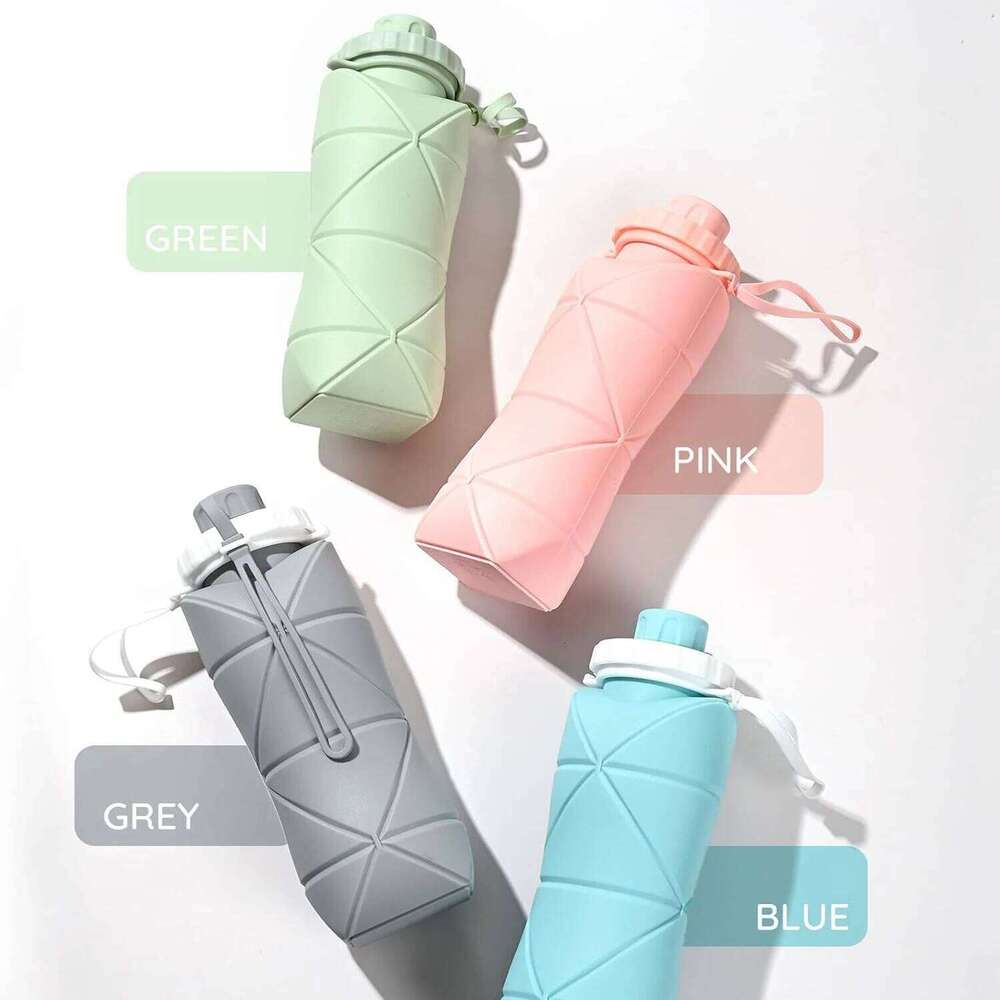 Silicone Collapsible Sports Bottles Outdoor Camping Folding Water Cup Large Capacity Travel Foldable Leakproof.kettle Z260314