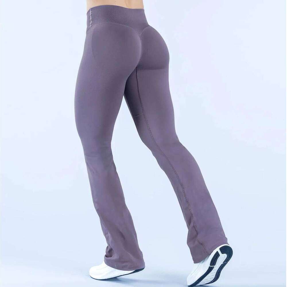 Vision Flares Women V Crossover Seamless Yoga No Front Seam Sports Leggings Bootcut Workout Pants Tummy Control 26Y0313