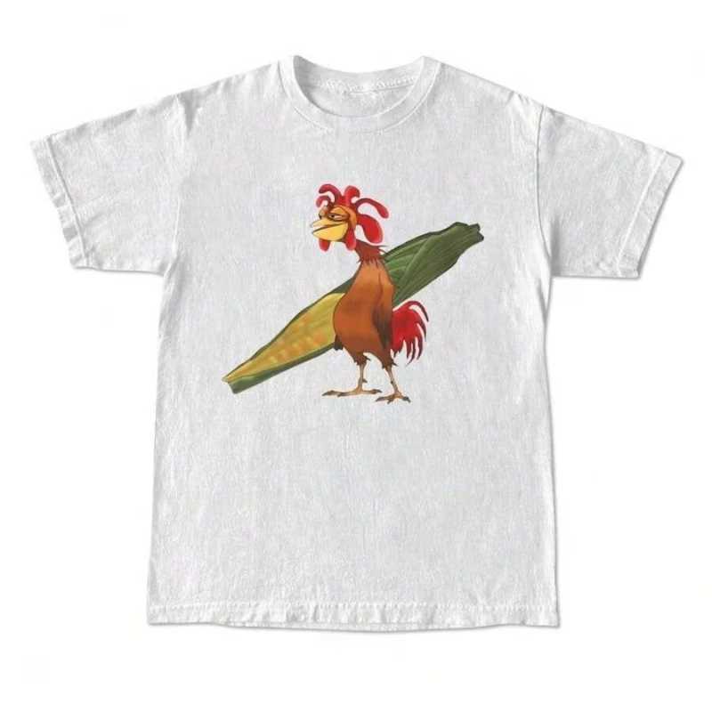 Chicken Joe Shirt Beach Surf Unisex T-Shirt Back Printed Cotton Casual Classic Gift for Friend Menswear Top Gift for Her Him D260313