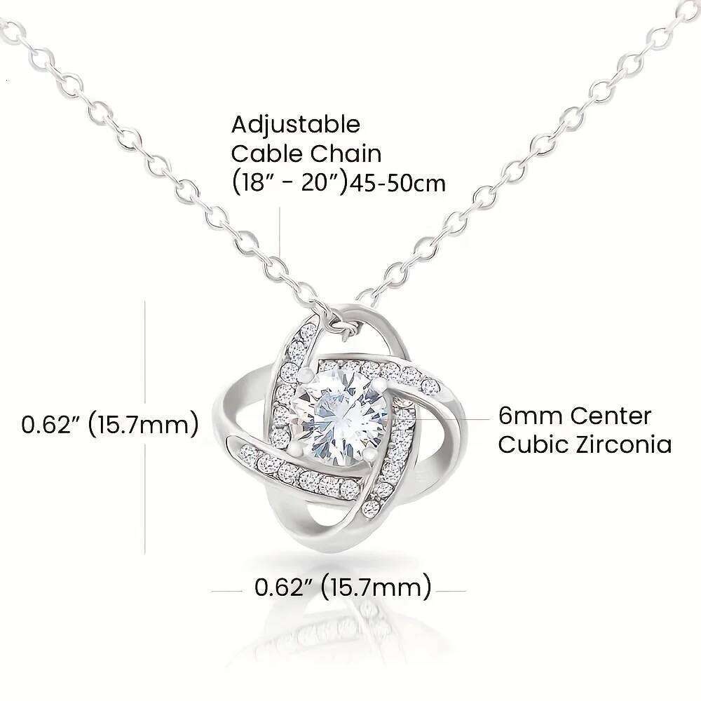 Teenager'S Lucky Cr Necklace with Irish Blessing Message - Elegant Bohemian Interlocking Loop Design H260312