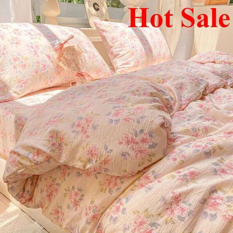 2025 new wrinkled double-layer yarn four-piece set mattress model, cream wind class A cloud feeling super soft kapok kit H260311 H260312 - view 5