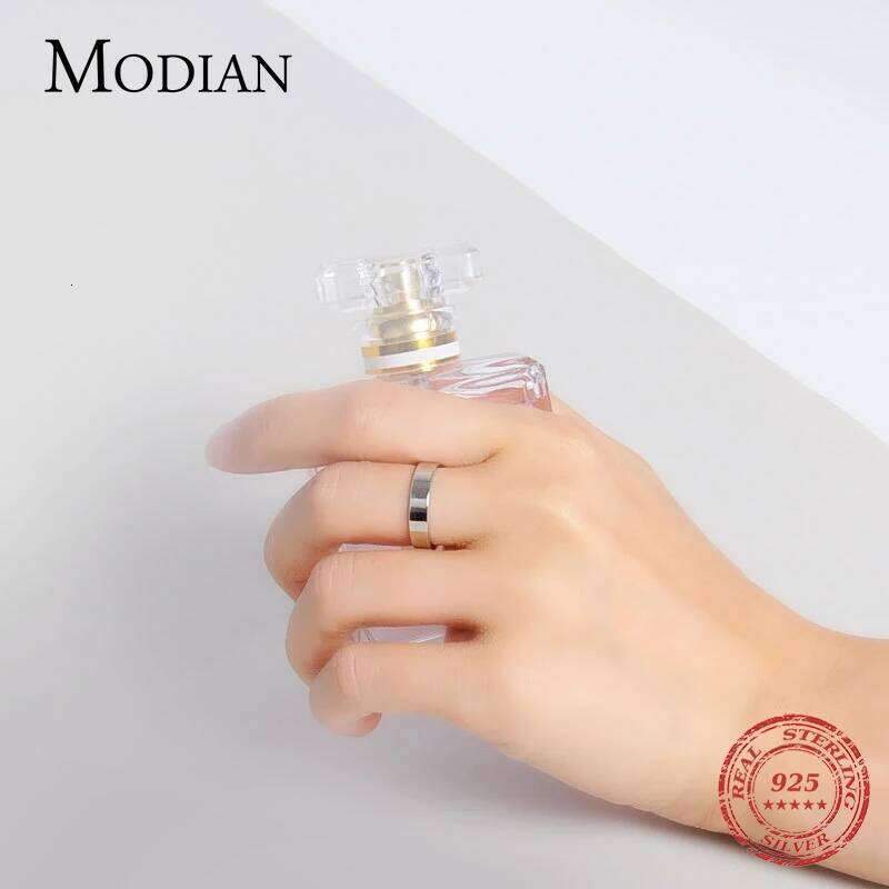Modian Sale 925 Sterling Couple Simple Rings Classic r Finger Ring For Women & Man Wedding Silver Jewelry Bijoux H260312