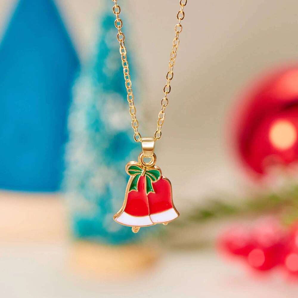 This Year's New Design Collection Christmas Snowflake Old Man Tree Pendant Necklace Party Holiday Jewelry H260312