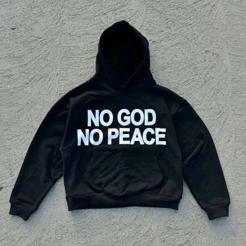 American retro y2k Gothic hip-hop high street letter print pattern long-sleeved pullover hoodie, loose top for autumn and winter Z260314