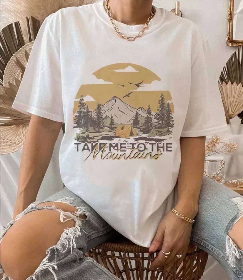 Mountain Camping Fashion Casual Clothing Summer Arizona Pattern T-Shirt 90s Trendy Short Sleeved Top Women's Printed T-S Z260314