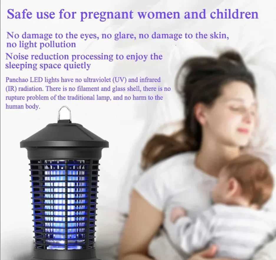 Mosquito Killer Outdoor Mosquito Killer Rainproof 4000V Electric Shock Garden Insect Killer Lamp Mosquito Lamp Traps Mosquitoes H260313