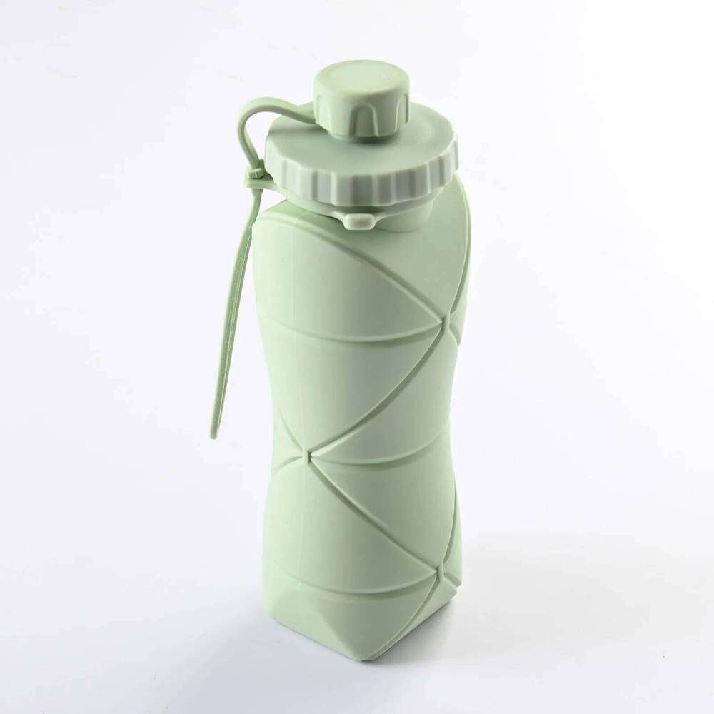 600/800ml Silicone folding water cup Large capacity outdoor travel portable sports kettle High temperature food grade Z260314