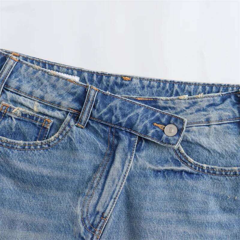 2024 New Spring and Summer Women's Mini Fashion Women Denim Skirts Casual Chic High Street Ladies Skirt Z260314