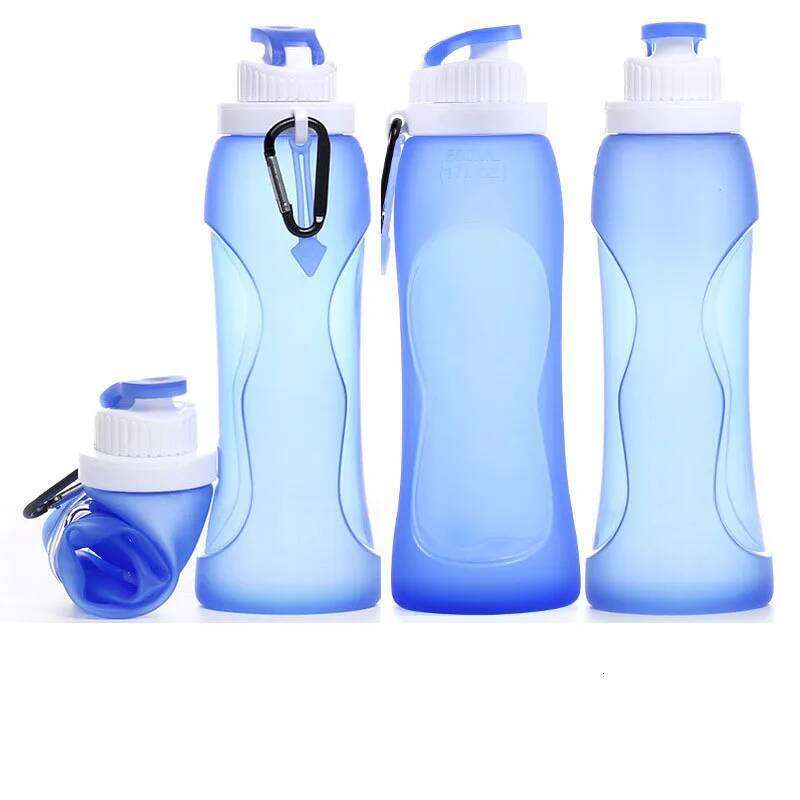 500ml Portable Foldable Cup Student Soft Silicone Outdoor Sports Cycling Water Bottle Z260313