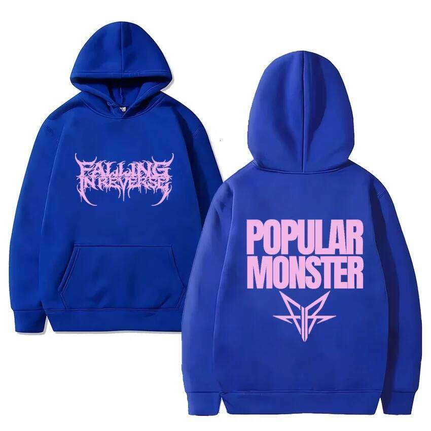 Banda De Rock Falling in Reverse Nuevo lbum Popular Monstour Impreso Sudadera Con Capucha Hombres Mujeres Moda Y2k Streetwear Z260315