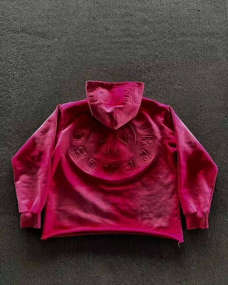 American Y2K New Fashion Trend Letter Patch Women Street Hip Hop Retro Loose Sweatshirt Couple Casual Joker Padded Hoodie Z260314