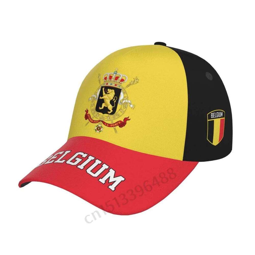 2025 Belgium 3D Soccer Hats Sun Baseball Cap Breathable Adjustable Men Women Outdoor Fishing Hat Z260314