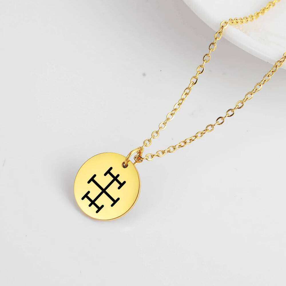 Dawapara Vintage Talisman Small Charm Odin Symbol Stainless Steel Pendants Necklace Good Luck Amulet H260312