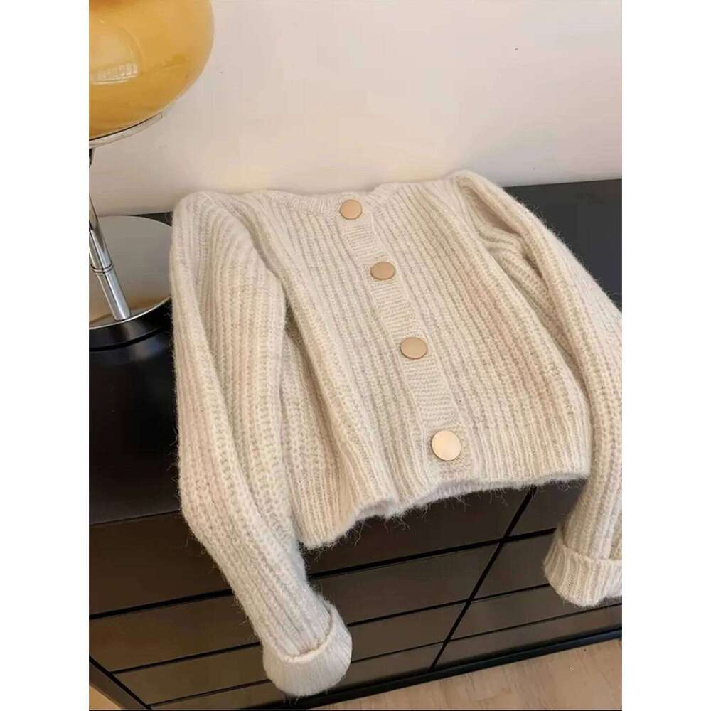 Xiaoxiangfeng Big Button Cardigan Sweater-Fashion Women's Tops Hot Woolen Soft Knitted Long Sleeve Beautiful Ladies Sweater Z260313