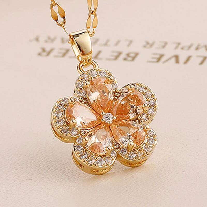 Artificial Gems cr Necklace women Stainless Steel Lips Neck Chain Female Necklaces Jewelry for Girl H260312