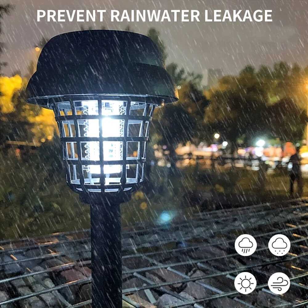 2pcs Solar Mosquito Killer LampGarden Fly Trap LampYard Mosquito Trap Electric Shock Insect Killing Mosquito Repellent Lamp H260313