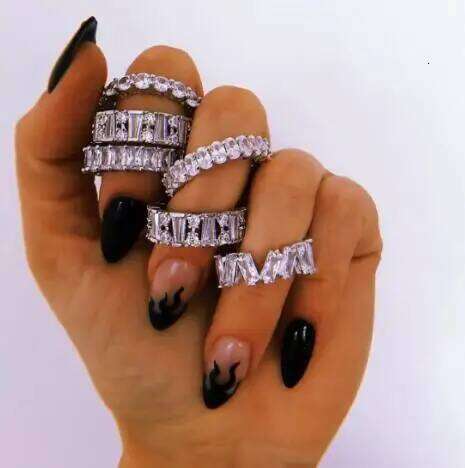 Fine Engagement Eternity Promise Ring AAAAA Zircon 925 Sterling Silver Statement Wedding Band Rings for women men Jewelry Gift H260312