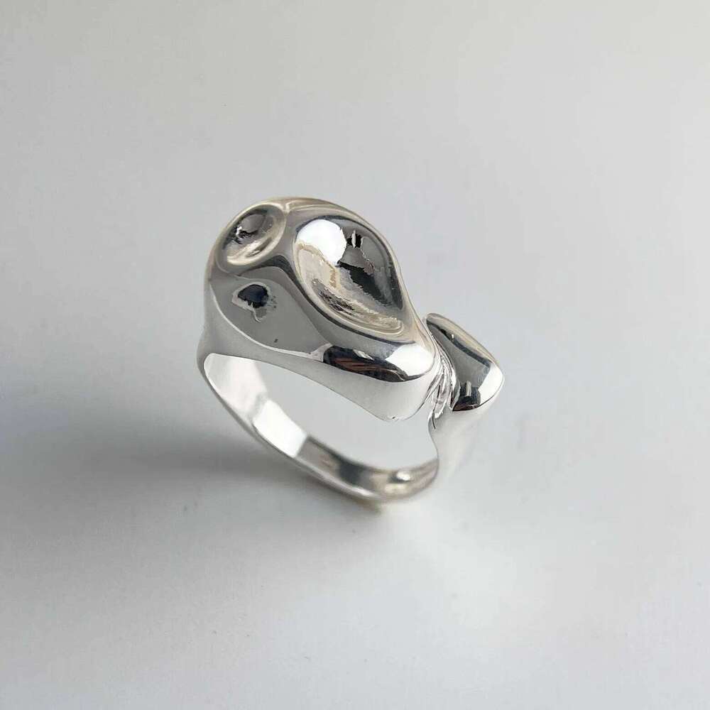 925 Sterling Silver Rings For Women Vintage Handmade Adjustable Shinning Stone Ring Fashion Female Bijoux Gift H260312