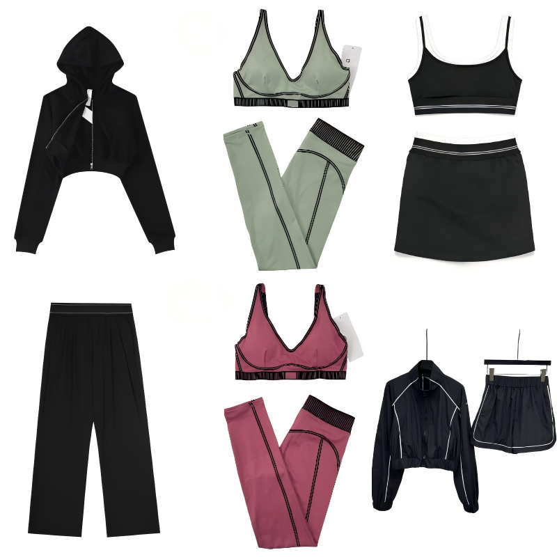 Designer yoga clothing Women Clothes Set Sexy Tank Top Woven Pants Hoodie Perfect for Photos Autumn Winter Travel Camping Holiday gifts Women clothes Yoga set