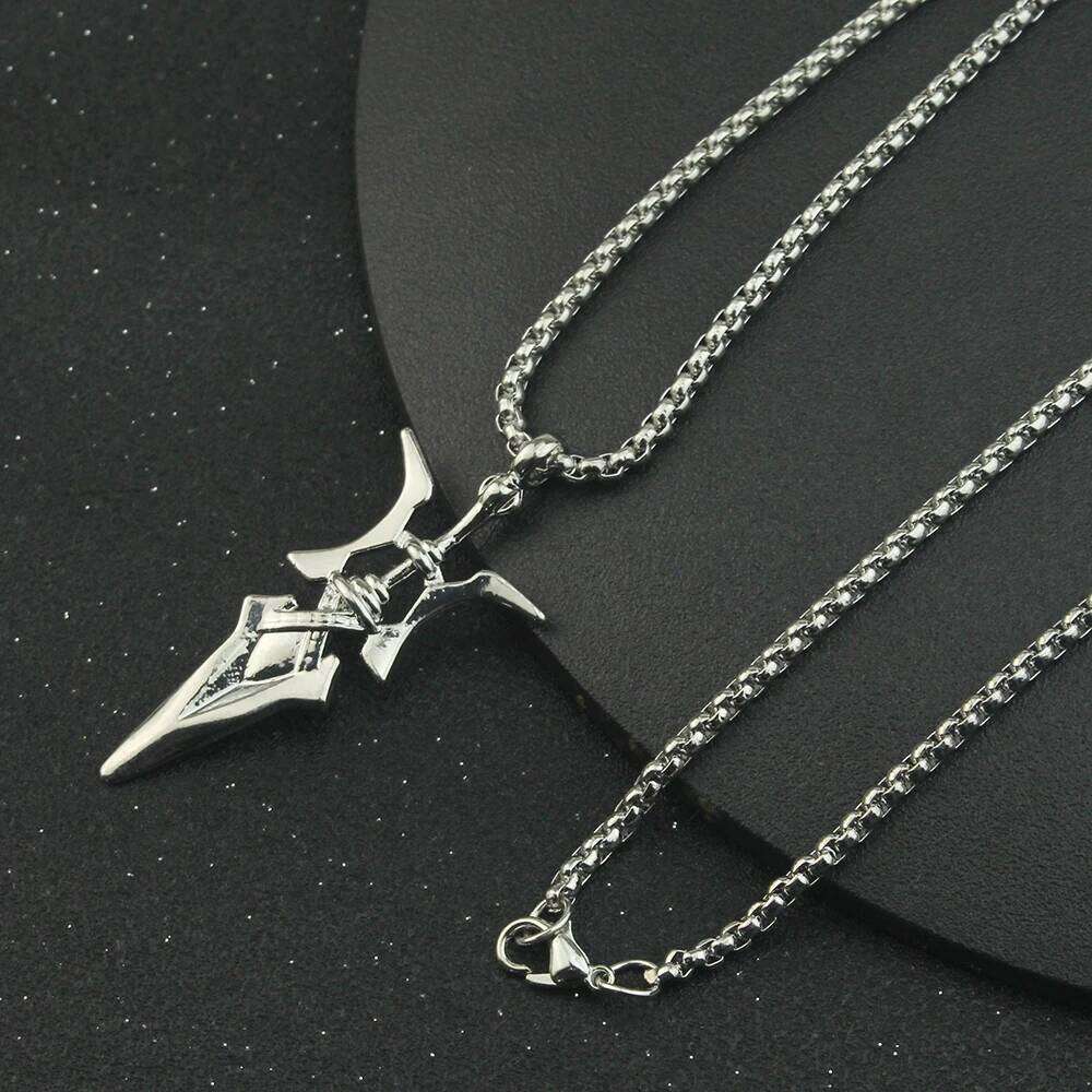 Anime Death Misa Amane Necklace Halberd Pendant Necklaces Cosplay Jewelry Gifts H260312